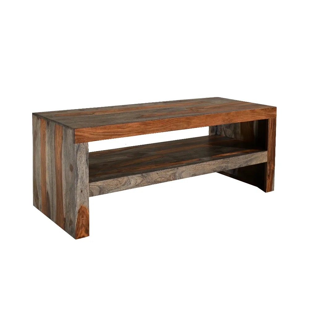 modern grey washed sheesham coffee/tv table