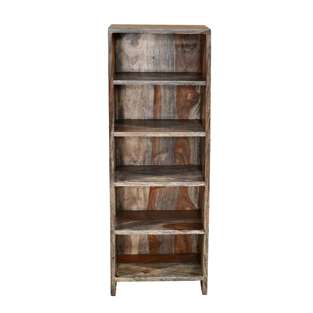 modern grey washed sheesham dvd/cd rack