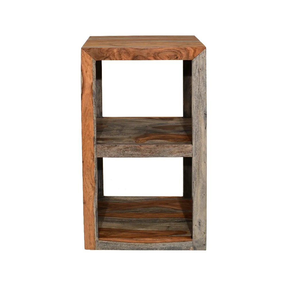 modern grey washed sheesham 2 hole vertical unit