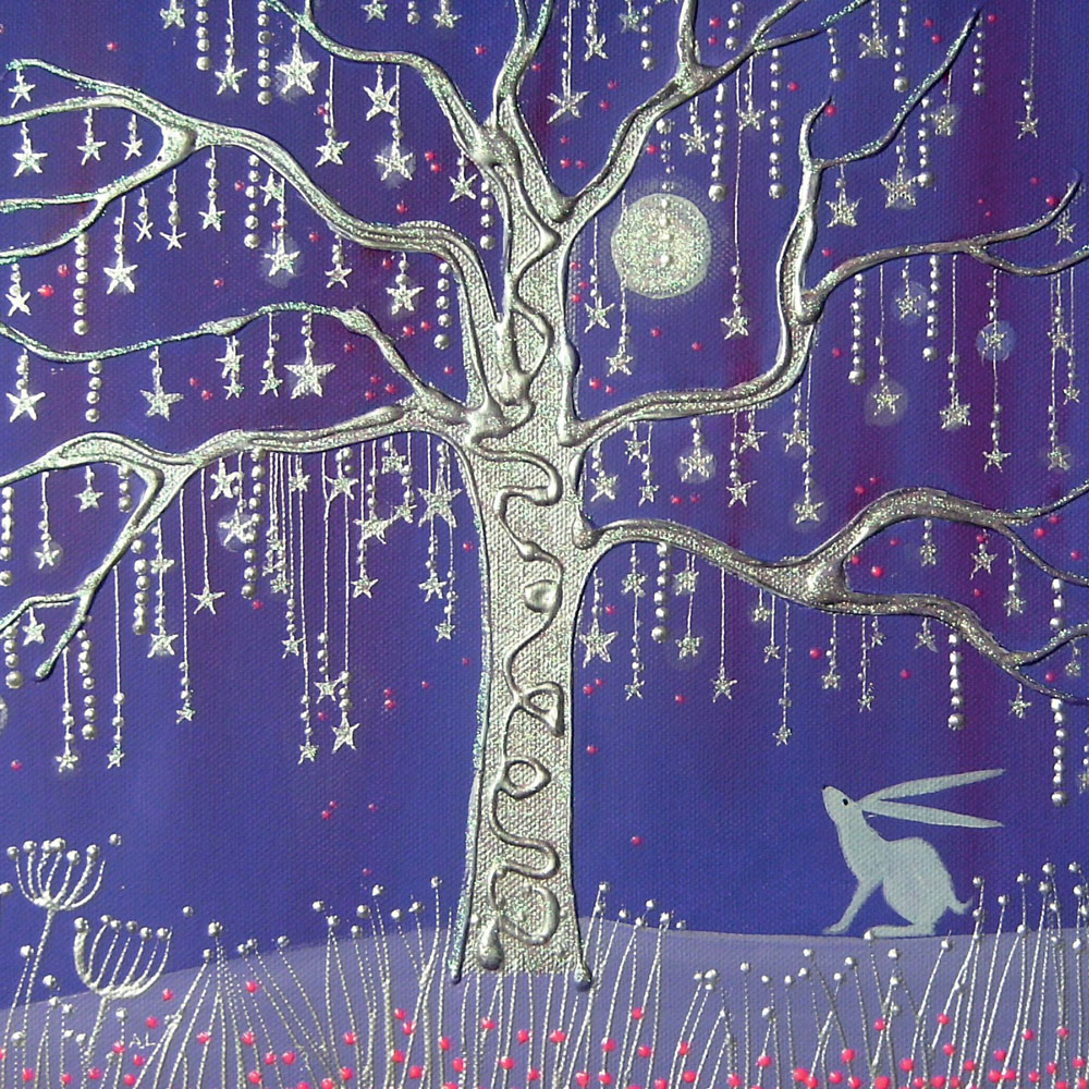 greetings card "tree of stars"