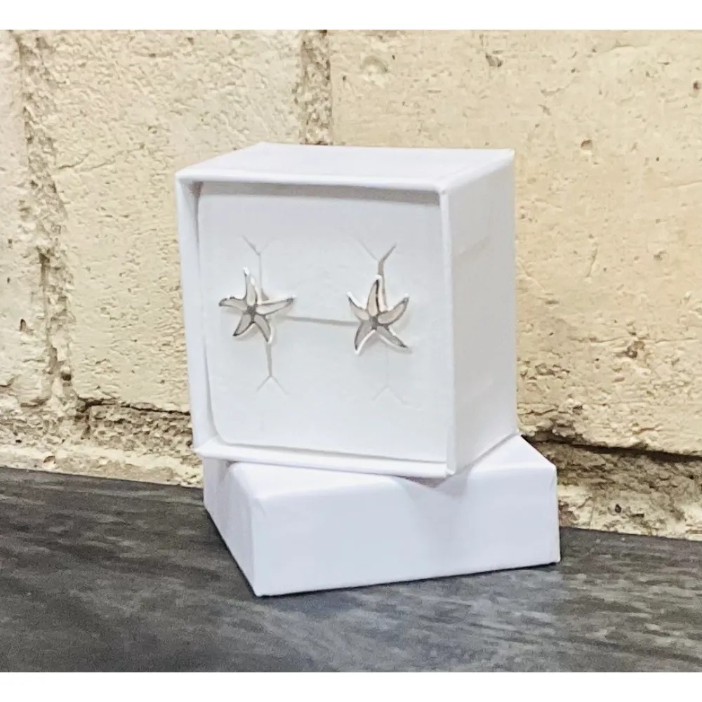 mother of pearl studs starfish